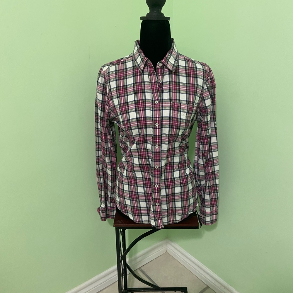 Plaid Button-Up Shirt